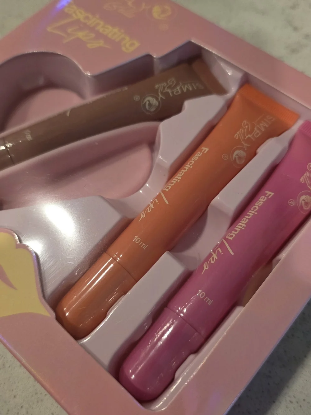 Fascinating Lips 3-Piece Lip Gloss Set - Pink, Peach & Brown